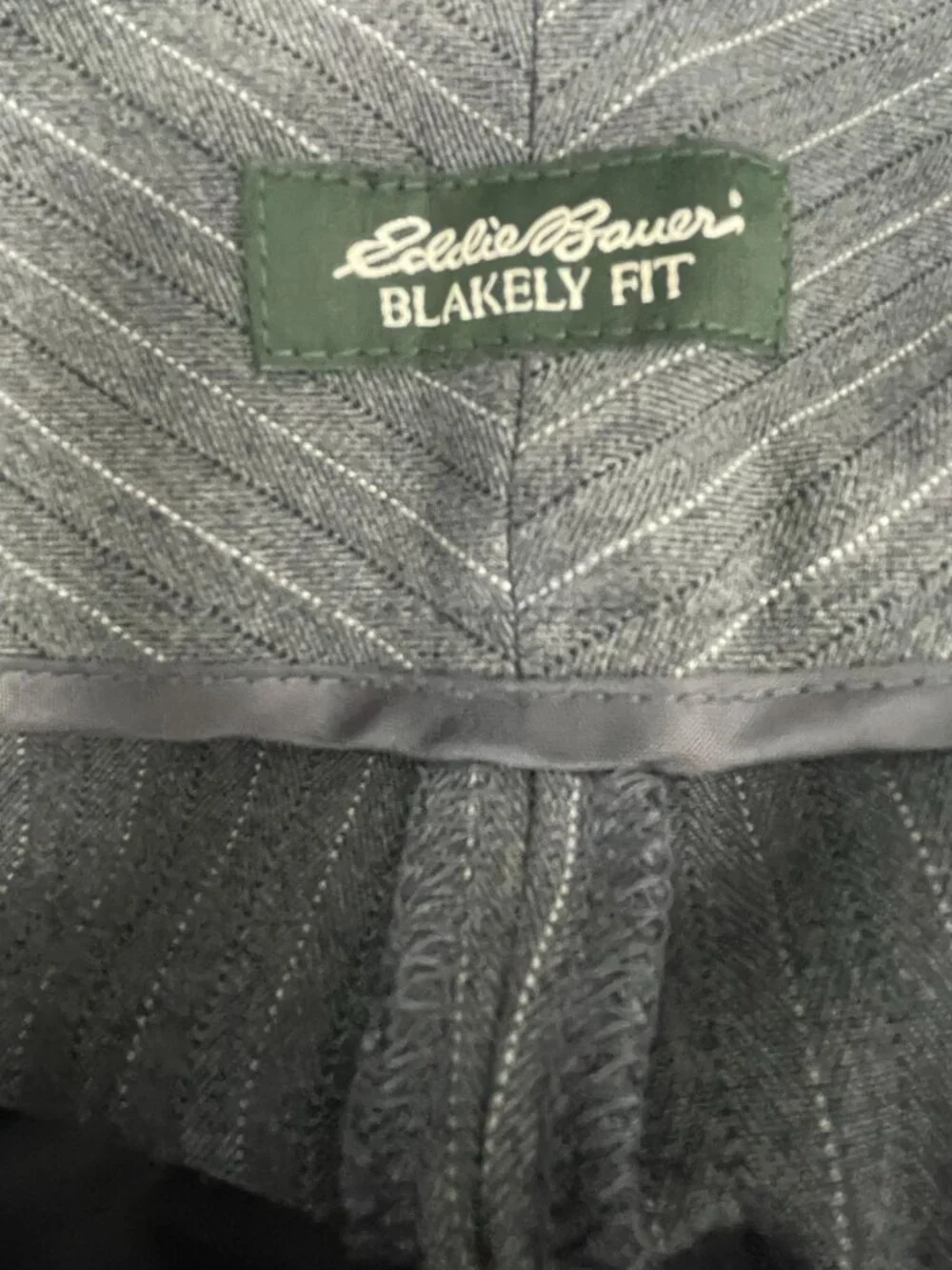 NWT Eddie Bauer Women's Gray Striped BLAKELY FIT Dress Pants - Size 20W